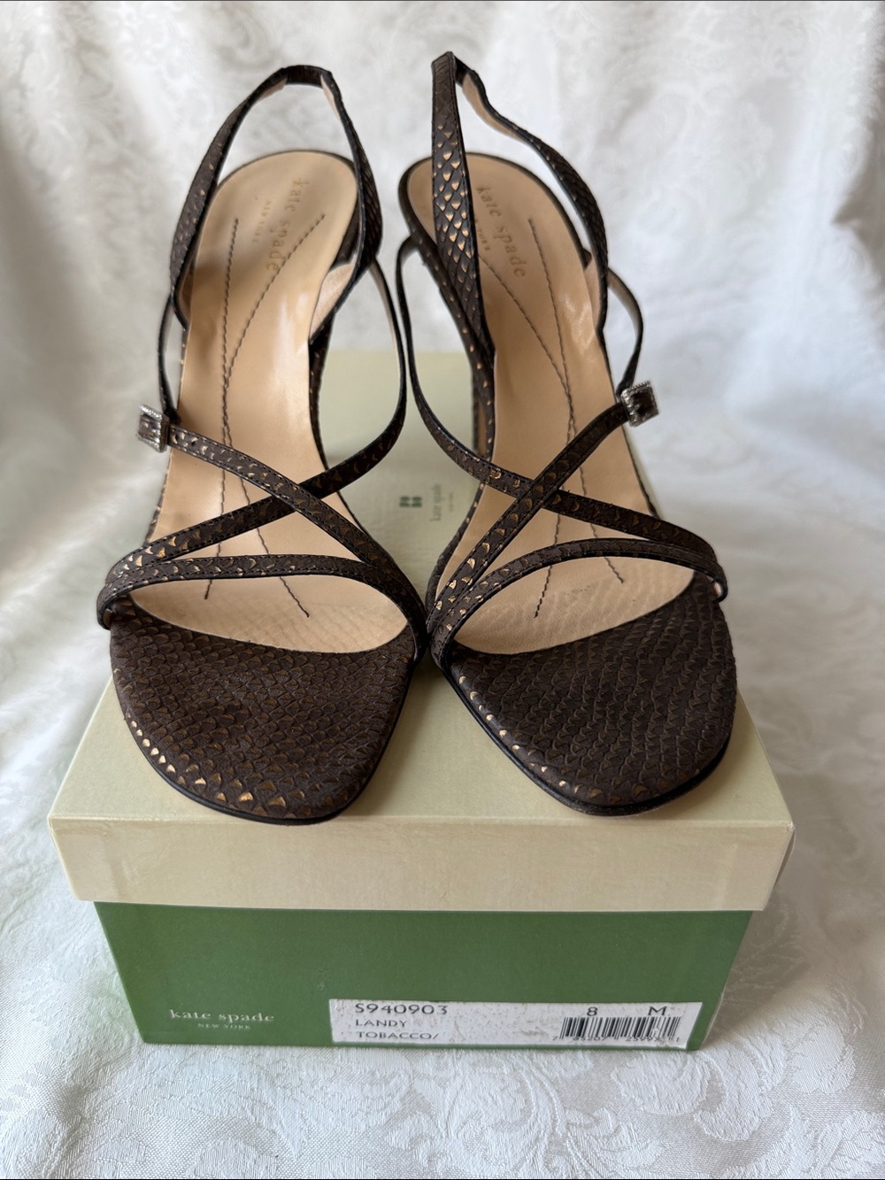 kate spade Brown Strappy Slingback Heels